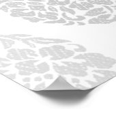 グレー結婚ブーケのフォトコラージュ額壁アート ポスター (角)