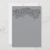 グレー結婚式招待状/シンプルデザイン&ロマンチック 招待状 (裏面)