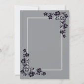 グレー結婚式招待状/シンプルデザイン&ロマンチック 招待状 (裏面)