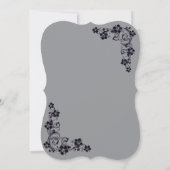 グレー結婚式招待状/シンプルデザイン&ロマンチック 招待状 (裏面)