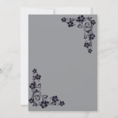 グレー結婚式招待状/シンプルデザイン&ロマンチック 招待状 (裏面)