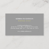 グレー絵を描に黄色の蝶のロゴ 名刺 (裏面)