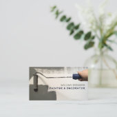 グレー絵を描ローラ、画家&デコレータ 名刺 (スタンド正面)