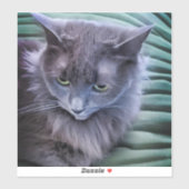 グレー緑のアイドキャットカスタムカットビニールのシール シール (シート)