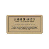 グレー縁どとラインの原料リストKraft製品 ラベル (正面)