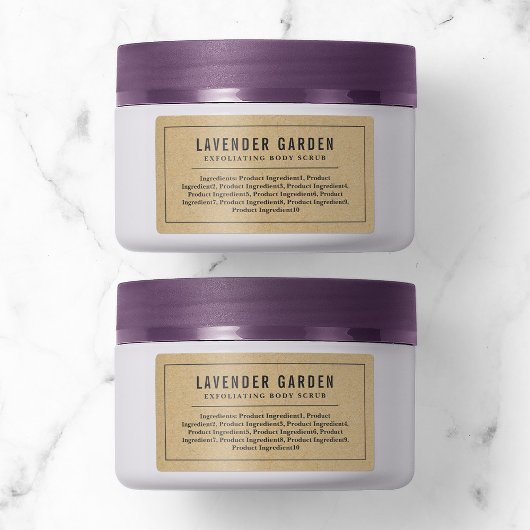 グレー縁どとラインの原料リストKraft製品 ラベル