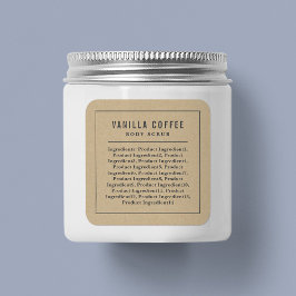 グレー縁どと線の原料リストKraftラベル スクエアシール