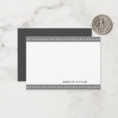 グレー縁どパーソナライズされたノートカード ノートカード (正面/裏面インサイチュ)
