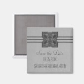 グレー縁どメダリオン マグネット (正面/裏面)