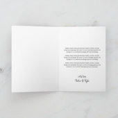 グレー美しい結婚アーチの写真の愛感謝していと サンキューカード (内部)