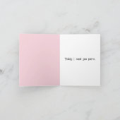 グレー考えの子猫 カード (内部)