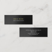 グレー背景モダンプロフェッショナルスリム スキニー名刺 (正面/裏面)