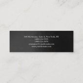 グレー背景モダンプロフェッショナルスリム スキニー名刺 (裏面)