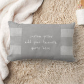 グレー自分の引用文を追加動揺して ランバークッション (ブランケット)