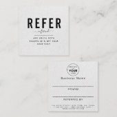 グレー自然クラフト紙ミニマモダンリストロゴの追加 紹介カード (正面/裏面)