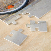 グレー自転車、コペンハーゲン、デンマーク ジグソーパズル (側面)