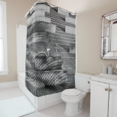 グレー自転車 シャワーカーテン (インサイチュ)