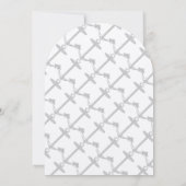 グレー航海のいかりベビーシャワー 招待状 (裏面)