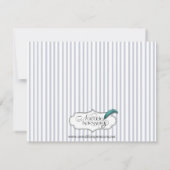 グレー航海のいかり応答カーストライプド上の 出欠カード (裏面)