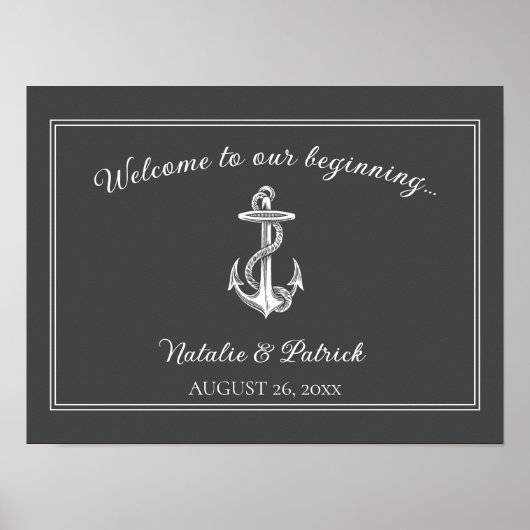 グレー航海のいかり結婚のポスター ポスター (正面)