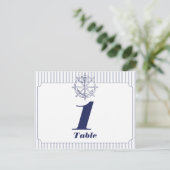 グレー航海ののいかり表ストライプ番号 ポストカード (スタンド正面)