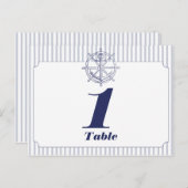 グレー航海ののいかり表ストライプ番号 ポストカード (正面/裏面)