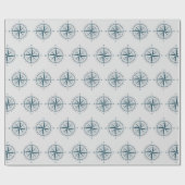 グレー航海ののコンパス ラッピングペーパー (フラット)