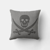 グレー航海のの海賊スケルトン アウトドアクッション (裏面)
