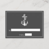 グレー航海の結婚いかり座席表 プレイスカード (正面)