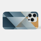 グレー色の幾何学模様の背景 iPhoneケース (裏面横)