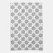 グレー花柄タオル キッチンタオル (縦)