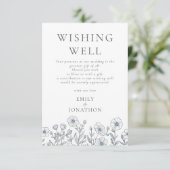 グレー花模様がWishing Well 結婚's Enclosure Card エンクロージャーカード (スタンド正面)