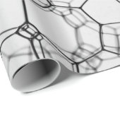 グレー芸術的と黒のメッシュパターン ラッピングペーパー (ロールコーナー)