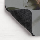 グレー芸術的トーンの花 マウスパッド (コーナー)