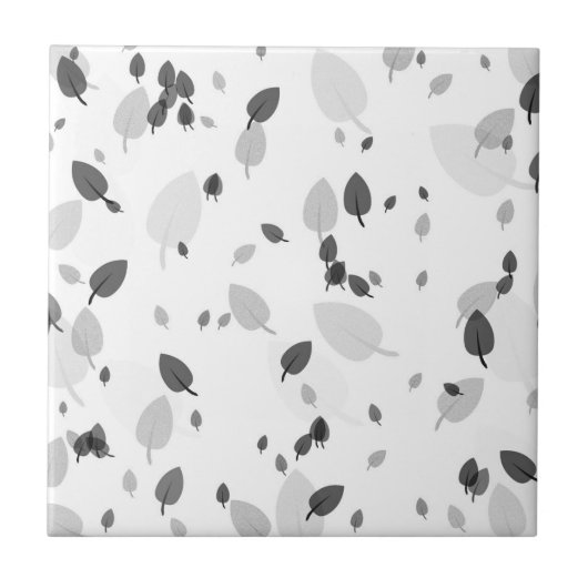 グレー葉 タイル (正面)