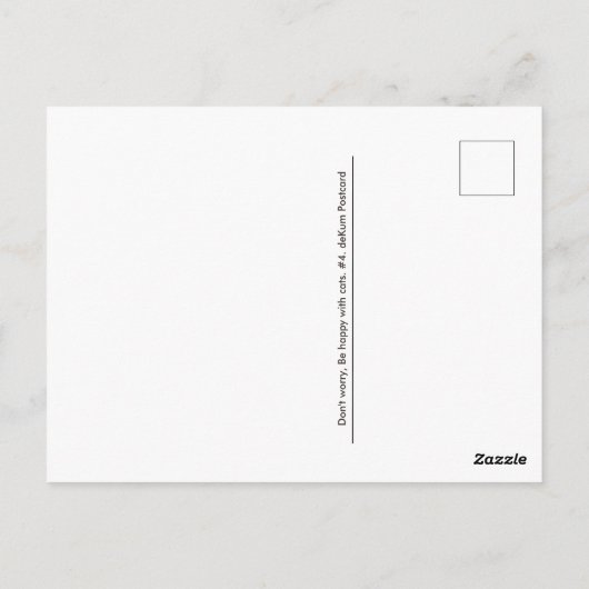 グレー虎猫かわいい野良猫ポストクロッシング ポストカード (裏面)