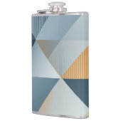 グレー表示のジオメトリ形状の背景 フラスク (左)