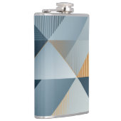 グレー表示のジオメトリ形状の背景 フラスク (右)