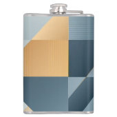 グレー表示のジオメトリ形状の背景 フラスク (裏面)