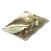 グレー表示ホースのメモ帳 ノートパッド (回転)