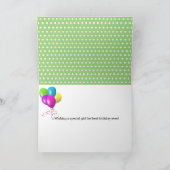 グレー誕生日ネズミオン水玉模様 カード (内部)