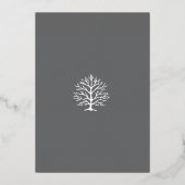 グレー誕生..ダブルお祝いフォイルホリデーカード 箔シーズンカード (裏面)