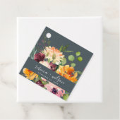 グレー赤面イエローオレンジフローラバンチ結婚ズ フェイバータグ (インサイチュ)