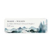 グレー赤面グリーンブルーマウンテンズパインアドレス ラベル (正面)