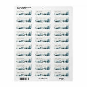 グレー赤面グリーンブルーマウンテンズパインアドレス ラベル (フルシート)