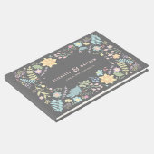 グレー赤面ピモダンンク結婚フローラ ゲストブック (コーナー)