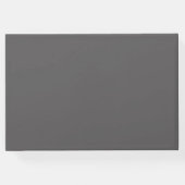 グレー赤面ピンクアクアモダンフローラ結婚ズ ゲストブック (裏面)