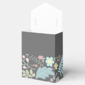 グレー赤面ピンクモダンフローラブライダルシャワー フェイバーボックス (オープン)