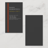 グレー赤黄色の魅力的な魅力的名刺 名刺 (正面/裏面)