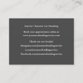 グレー車の2013アメリカンマッスルカー 名刺 (裏面)